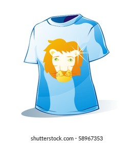 fully editable vector illustration of isolated kid t-shirt