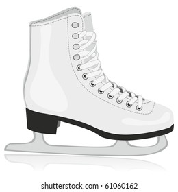 fully editable vector illustration of isolated ice skates