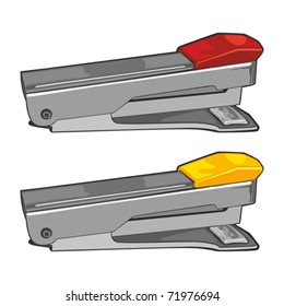 fully editable vector illustration of isolated stapler