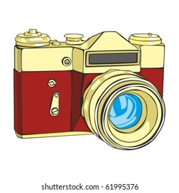 fully editable vector illustration photo camera