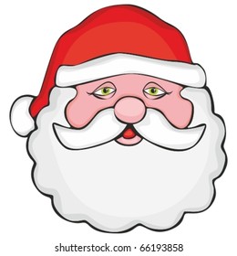 fully editable vector illustration of Santa head