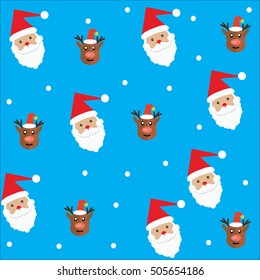 fully editable vector illustration seamless pattern with christmas items