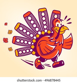 Fully editable vector illustration of a thanksgiving turkey