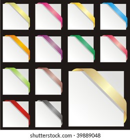 fully editable vector isolated colored ribbons ready to use