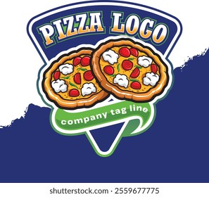 Fully editable vector logo template for a pizza shop or pizza brands