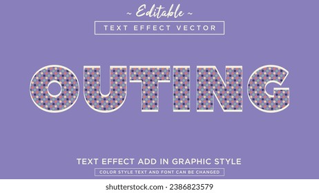 Fully editable vector pattern style text effect with amazing colors