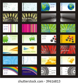 fully editable vector visit cards with different layouts ready to use