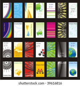 fully editable vector visit cards with different layouts ready to use