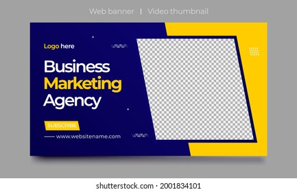 Fully Editable video thumbnail design for opening video tutorials. Customizable thumbnail for live workshop business and webinar. web banner template. Video cover photo for video services, internet