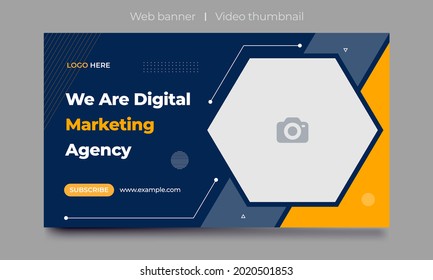 Fully Editable video thumbnail design for opening video tutorials. Customizable thumbnail for live workshop business and webinar. web banner template. Video cover photo for video services, internet - Shutterstock ID 2020501853