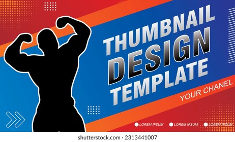 Fully editable video thumbnail design to open video tutorials. Thumbnails are perfect for the gym