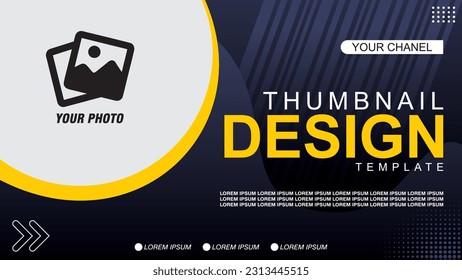Fully editable video thumbnail design to open video tutorials. Thumbnails are suitable for business and webinars. with simple colors
