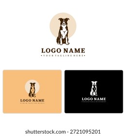 Mascota de perro de estilo vintage totalmente editable para la marca de mascotas.