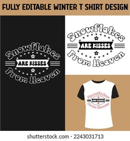 Fully editable winter t shirt design