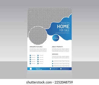 Hogar Moderno y Completamente Editbale Elegante para el volante de venta, póster, diseño de plantilla de folletos Adecuado para el agente inmobiliario