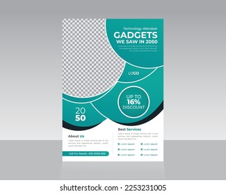Fully Edited Science and Technology A4 Size Gadget Flyer template