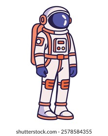 Fully equipped astronaut standing on mission