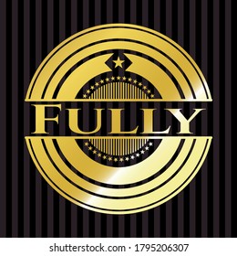 Fully golden emblem. Vector Illustration. Detailed. 