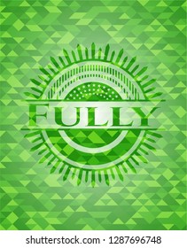 Fully green mosaic emblem