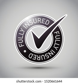 a fully insured shiny 3d icon