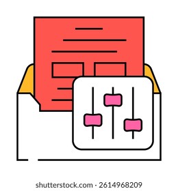 fully managed email marketing line icon vector. fully managed email marketing sign. isolated symbol illustration