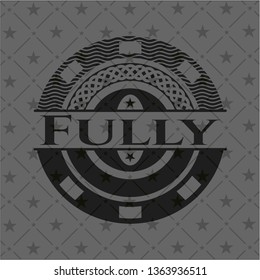 Fully realistic black emblem