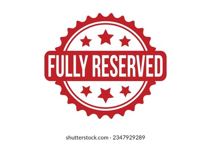 Fully Reserved rubber grunge stamp seal vector