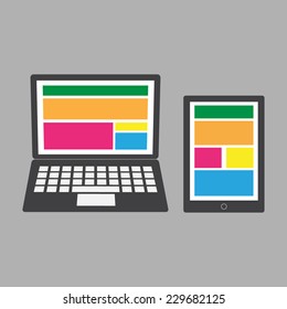 Fully responsive web design icon