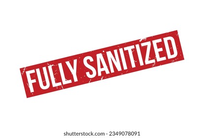 Fully Sanitized Rubber Stamp Seal Vector