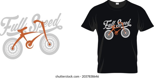 Fully Speed bicycle T-shirt Design 