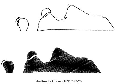 Fulton County, Kentucky (U.S. county, United States of America, USA, U.S., US) map vector illustration, scribble sketch Fulton map