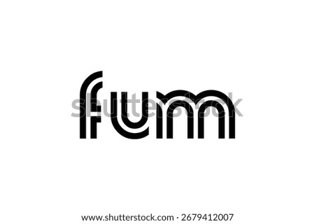 FUM Creative Unique Modern Letter Logo Design. Elegant Monogram Logo Design with Decorative Elements and Typography Foto stock © 