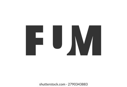 FUM logo design. Initial letter F U M bold font style for tech startups, consulting, corporate branding. Creative company name, headlines typography identity, trendy logotype. Vector illustration.