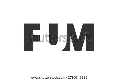 FUM logo design. Initial letter F U M bold font style for tech startups, consulting, corporate branding. Creative company name, headlines typography identity, trendy logotype. Vector illustration. Foto stock © 