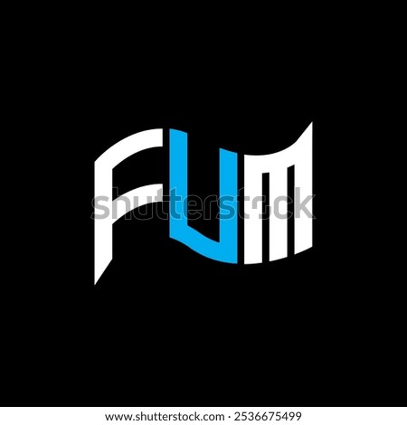 FUM logo design, FUM simple and modern logo. FUM luxurious alphabet design   Foto stock © 