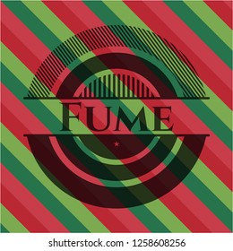 Fume christmas emblem background.
