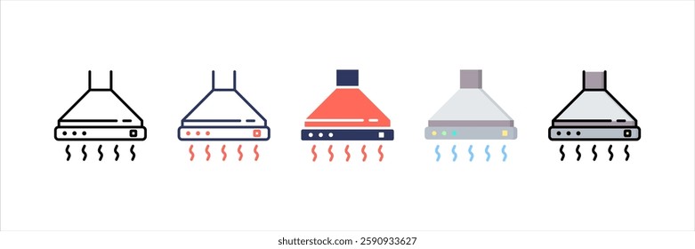 Fume Hood Multi Style Icon Set