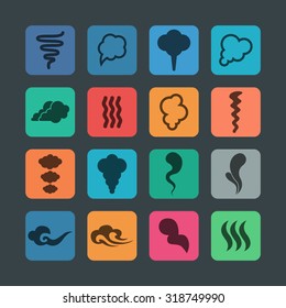 Fume icon set