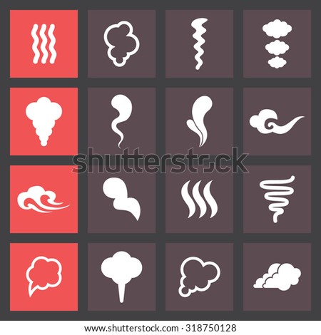 Fume icon set