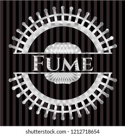 Fume silvery shiny badge