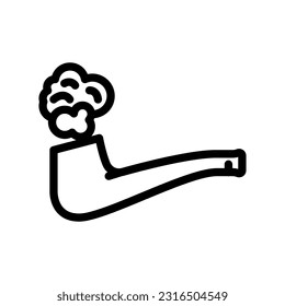 fume smell line icon vector. fume smell sign. isolated contour symbol black illustration