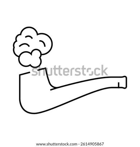 fume smell line icon vector. fume smell sign. isolated contour symbol black illustration