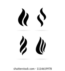 Fume smoke vector icon illustration isolated on white background