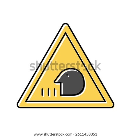fume warning bleach color icon vector. fume warning bleach sign. isolated symbol illustration