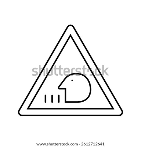 fume warning bleach line icon vector. fume warning bleach sign. isolated contour symbol black illustration