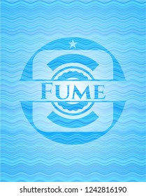 Fume water representation emblem.