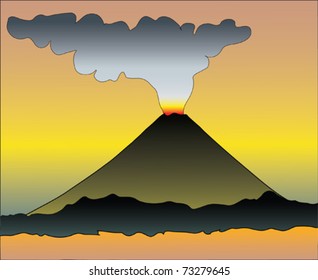 Fuming volcano