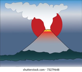 Fuming volcano