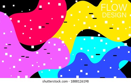 Fondo divertido de los 90. Muy de moda. Patrones de arte pop. Resumen de fondo colorido divertido. Elementos de moda. Estilo hipster de los años 80-90. Patrón de Memphis.