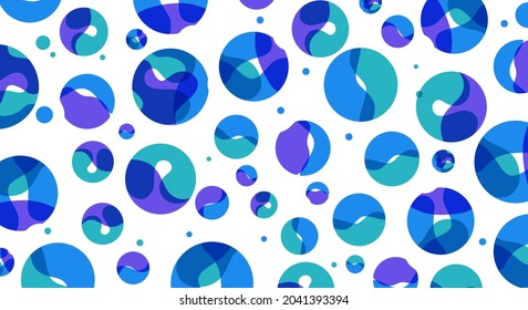 Fun and abstract background with circle elements. Colorful geometric Circular wallpaper with fluid color. Circles Dynamic shapes composition vector Illustration